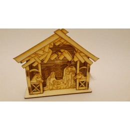 3D Dřevěný vánoční Betlém 